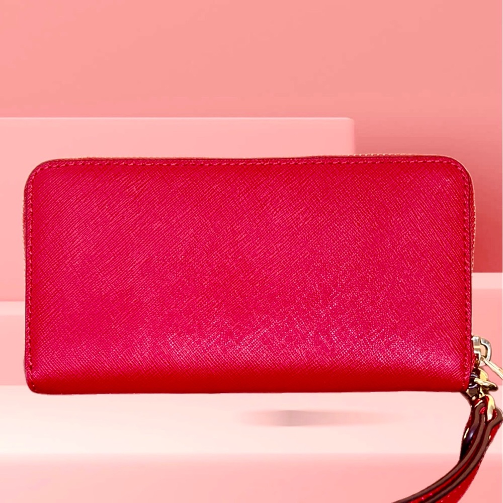 Michael Kors Red and Gold Wristlet w/COA - Picture 2 of 4